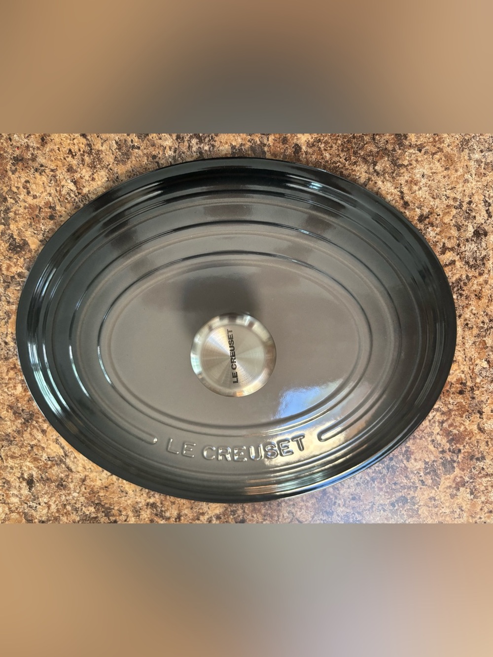 Le Creuset Replacement Lid #33 Oyster Grey Oval Cast Iron 8 qt LID ONLY!!! NEW